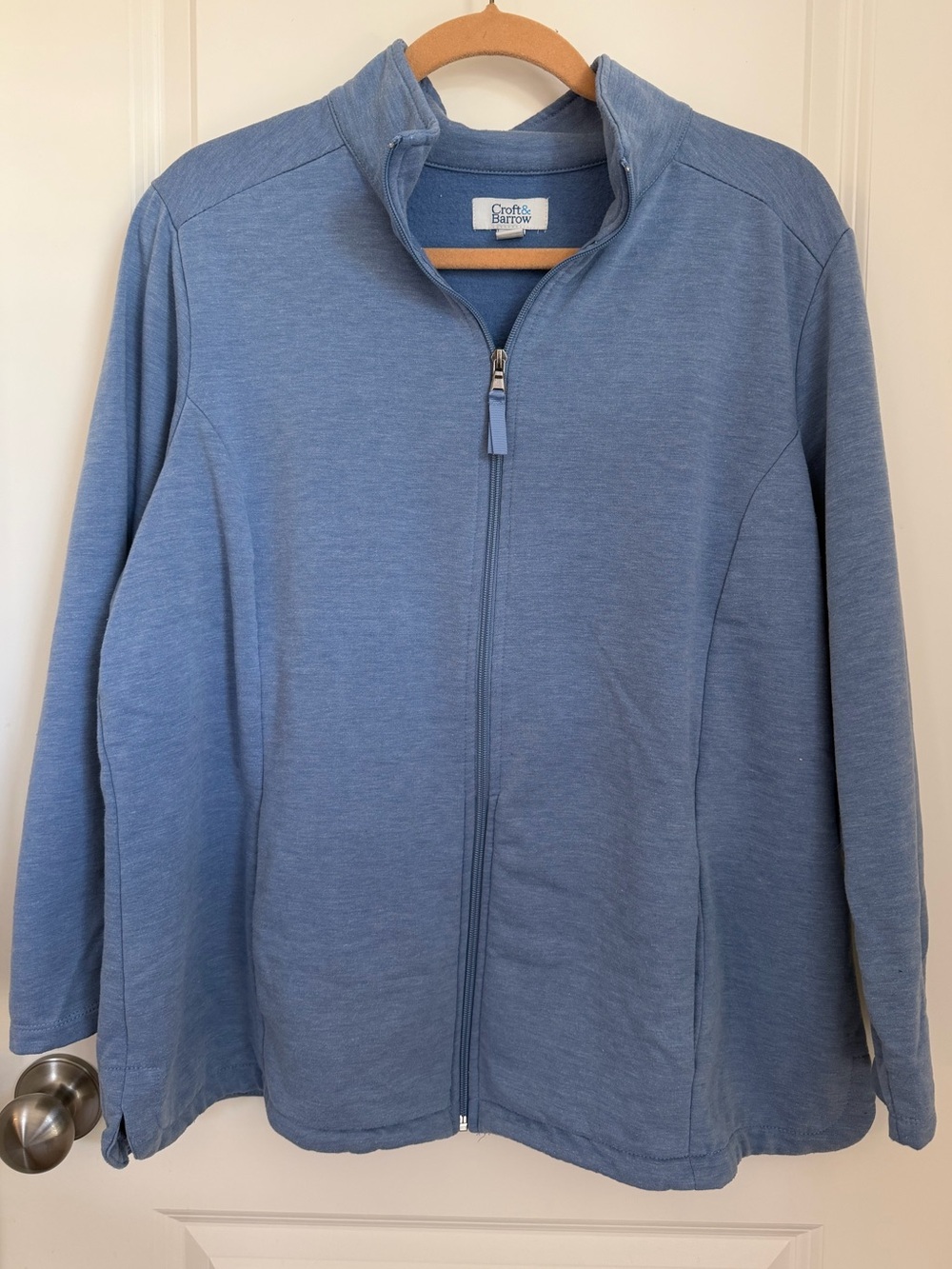 croft & barrow Dusty Blue Full-Zip Shirt Jacket